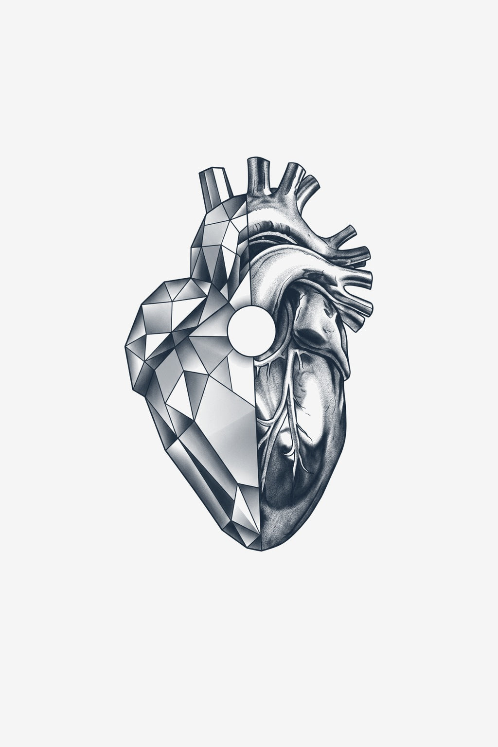 Inimă Cristalină - tatuaj temporar Inklabs
